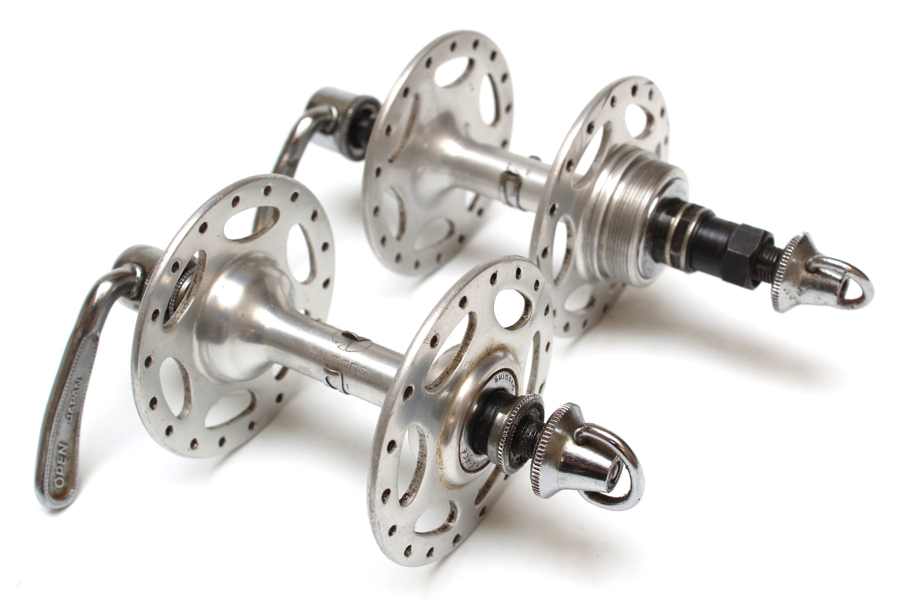 Details about   NOS Vintage 36H Shimano DURA-ACE Large Flange F&R Hubs in Factory BOX EROICA 